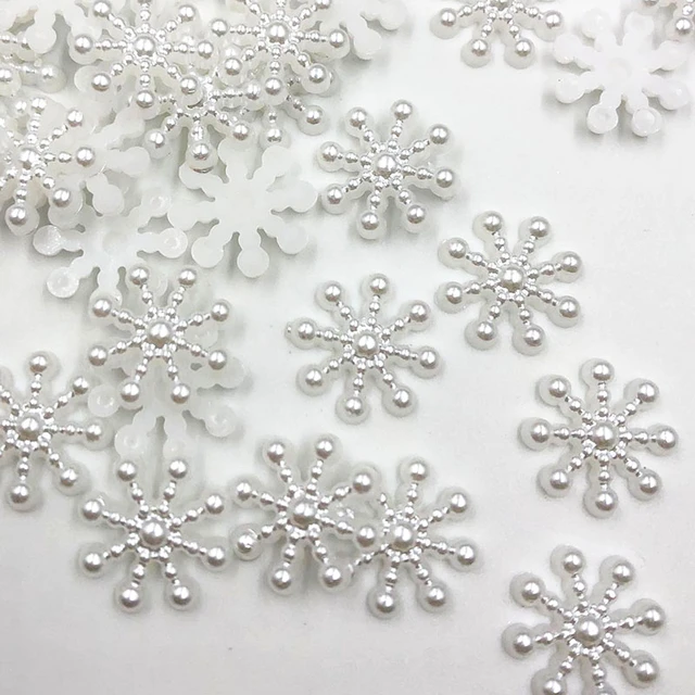 24mm, Rhinestone Snowflakes, Flatback Embellishments, Snowflake