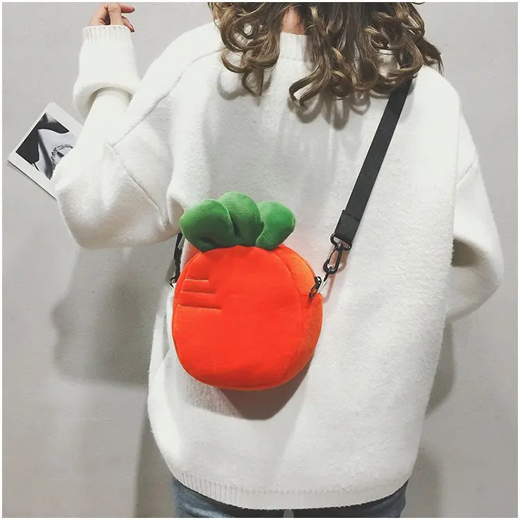 Южная Корея, Ulzzang, для девочек, на одно плечо, Холщовая Сумка, шикарная, серия mori, кампус, универсальная, милая, морковка, через плечо, модная сумка