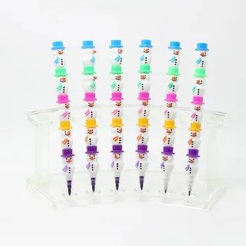 

3 pcs/lot 5colors Crayon Creative Snowman Crayons Oil Pastel DIY Art Graffiti Drawing Pen for Kids Christmas Gifts Stationery