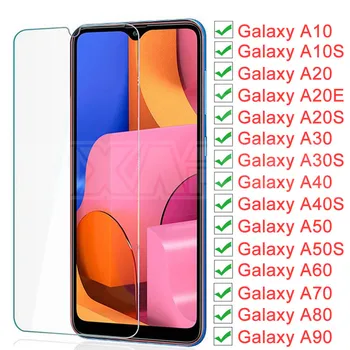 Перейти на Алиэкспресс и купить 9H Защитное стекло для Samsung Galaxy A10 A20 A30 A40 A50 A60 A70 A80 A90 A20E A30S A50S экранный чехол с пленкой из закаленного стекла