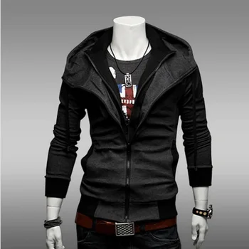 

2020 Brand New Men's Hoodies Sweatshirts Color matching double zipper Men hoody sportswear chandal hombre sweatshirt Men