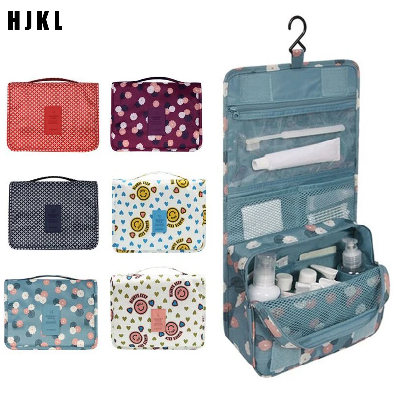 

HJKL New Packing Cubes Waterproof Travel Large Capacity Storage BagFashion Travel Accessories Portable Hook Wash Cosmetic Bag