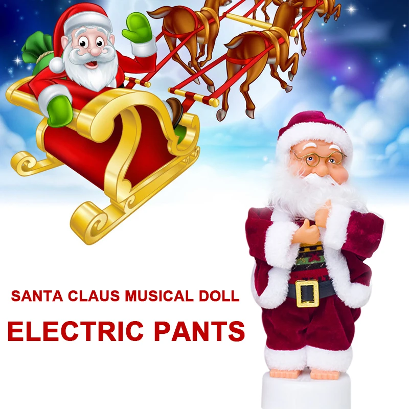 

Christmas Doll Dancing Santa Claus Creative Funny Kids Gift Party Supplies Cute for Home Decor Plastic Toy Festive Celebration