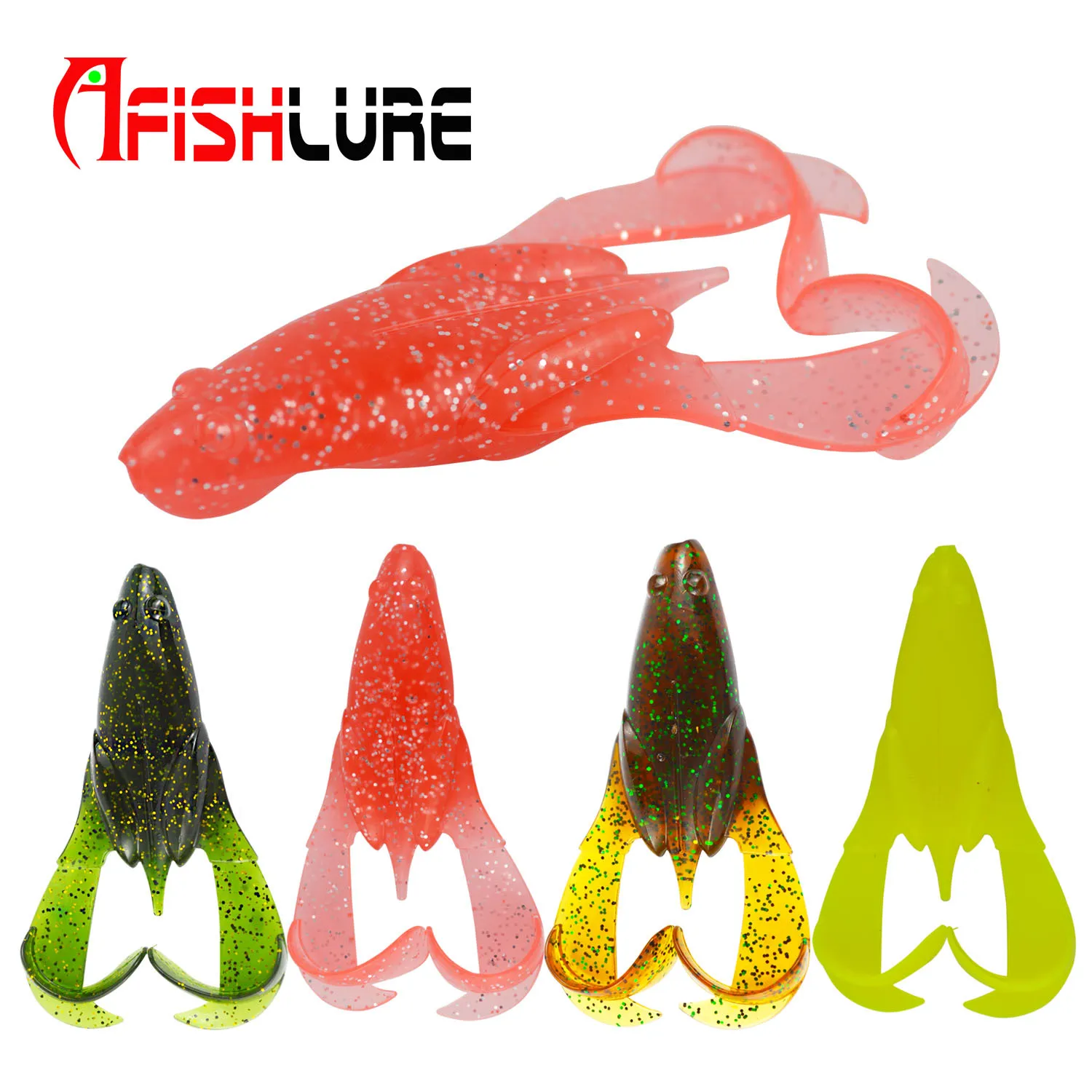 

Snakehead Catfish Topwater Frog Lure Soft Bait Wobblers 90mm/15.5g 2pcs/bag