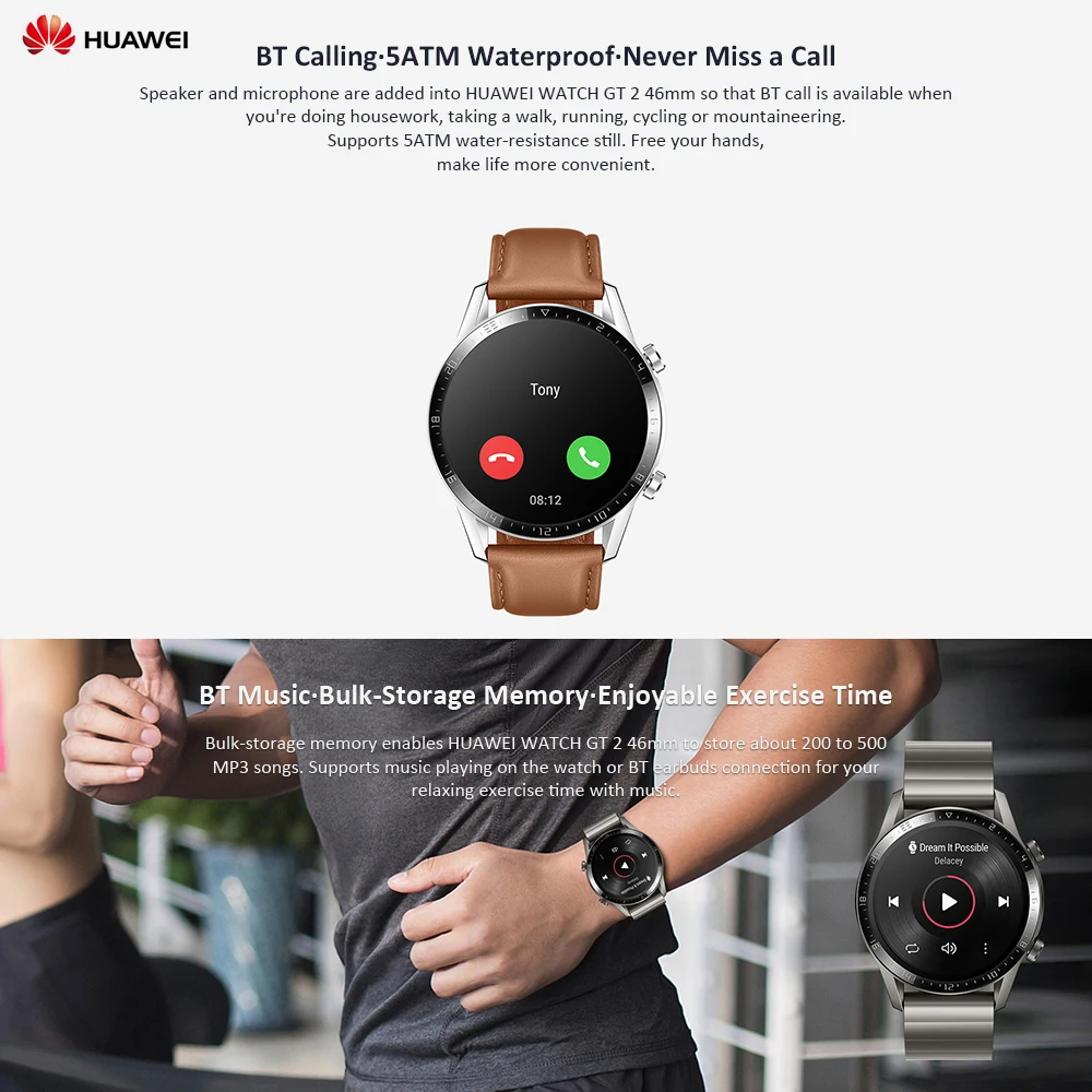 HUAWEI WATCH GT 2 спортивные умные часы 14 дней в режиме ожидания сна монитор сердечного ритма gps фитнес трекер активности Смарт-часы для мужчин и женщин