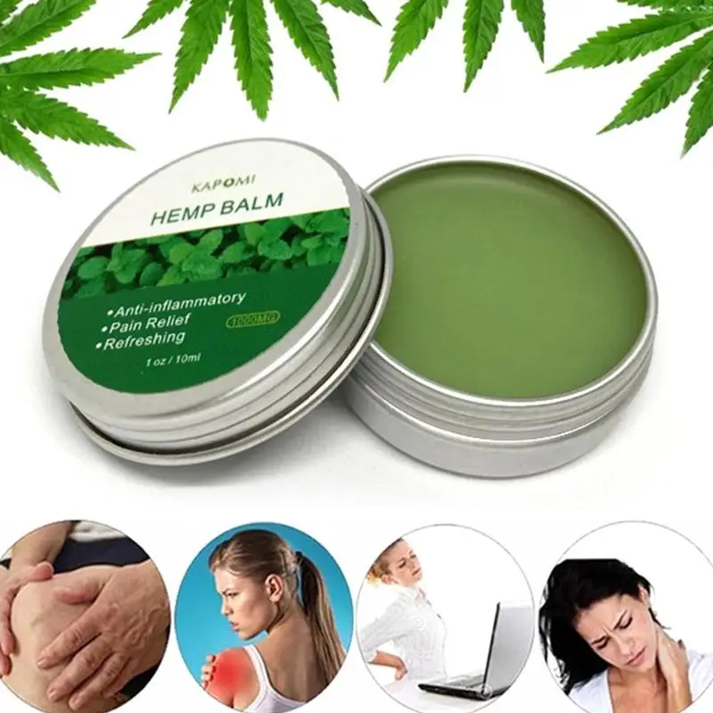 Crema analgésica de cáñamo, bálsamo para el dolor de cuello cuerpo y rodilla, pomada a base de hierbas, crema refrescante para masaje muscular, 30Ml, 1 Uds.