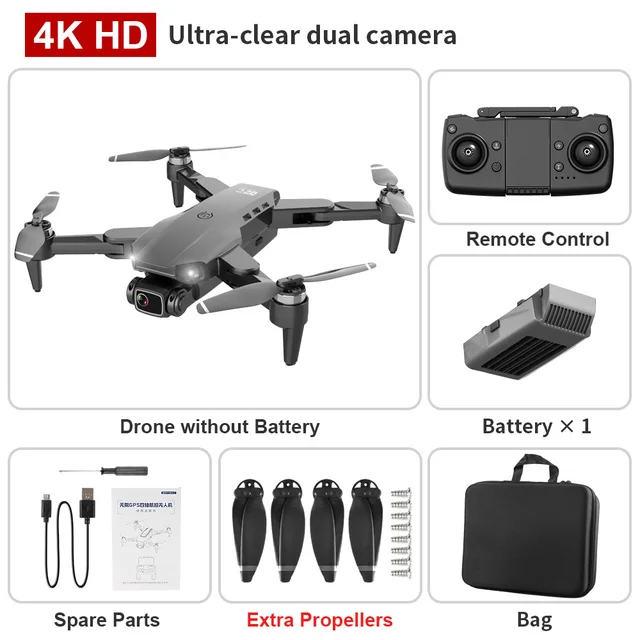 L900PRO GPS Drone 4K Dual HD Camera Professional Aerial Photography Brushless Motor Foldable Quadcopter RC Distance1200M