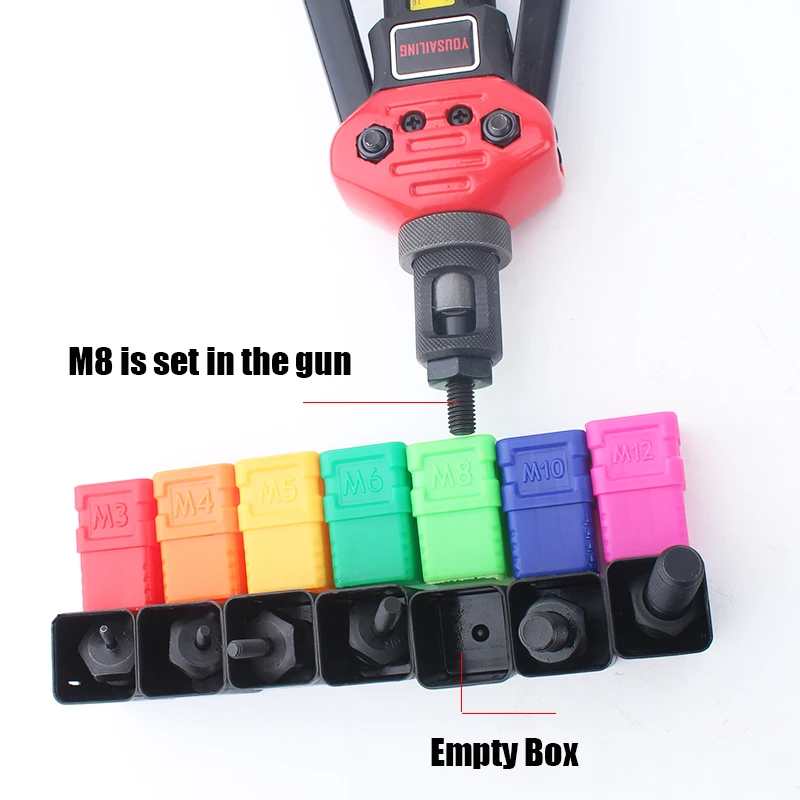 16" Heavy Duty Manual Riveter Guns Hand Riveting Tool M3 M4 M5 M6 M8 M10 M12 YOUSAILING BT-607