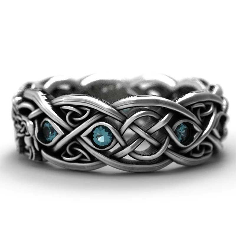 PikaLF Wolf Ring For Men, Norse Viking Wolfscope Ring, Retro...