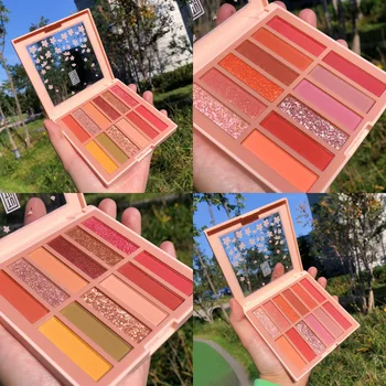 

12 Colors New Eyeshadow Palette Glitter Shimmer Matte Eye Shadow Pallete Professional Makeup Palette Metallic Eyeshadow Cosmetic