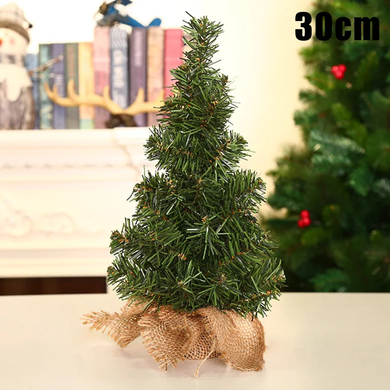 Mini Christmas Tree Desk Decor Festival Party Ornaments Xmas for Home Office Bar S7JN - Цвет: 30cm