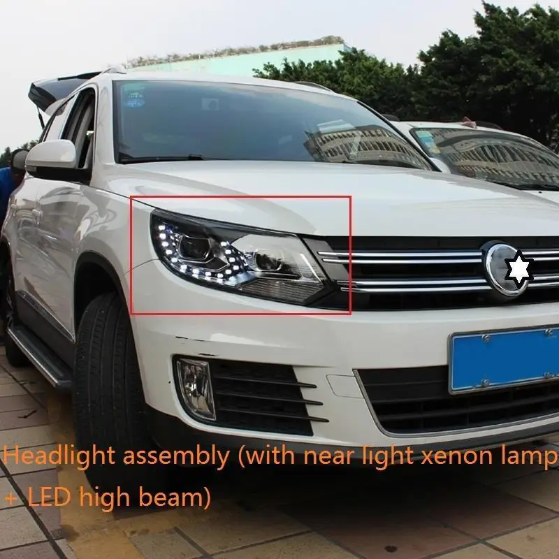MODEL D Автомобильные ДХО дневные ходовые автомобильные Neblineros Led Para Автомобильные фары автомобильные фары в сборе 13 для Volkswagen Tiguan - Цвет: MODEL D