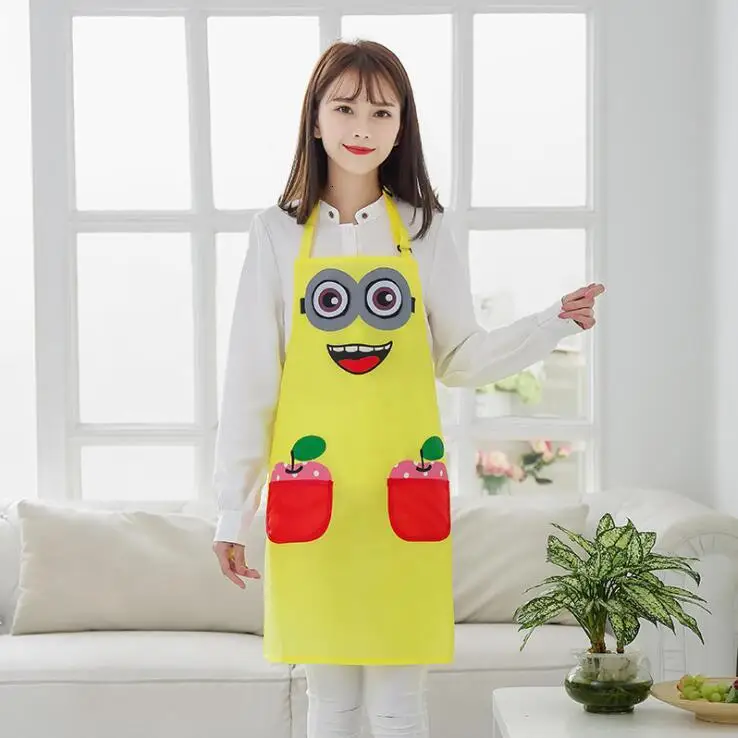 Мультяшные карманы Япония женский фартук кухня hello Cook Водонепроницаемая Чистка кухонный Ресторан нагрудник kitty выпечки коврики барбекю