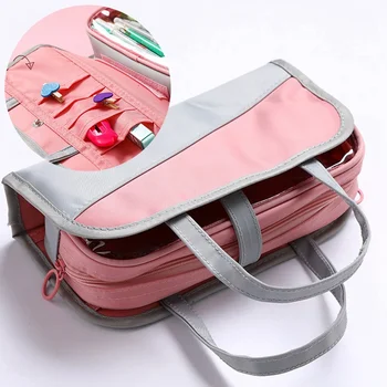 

Kawaii Pencil Case Canvas Stretch Seven Layer Large Capacity Pencil Box Cute Pencilcase Kids School Stationery