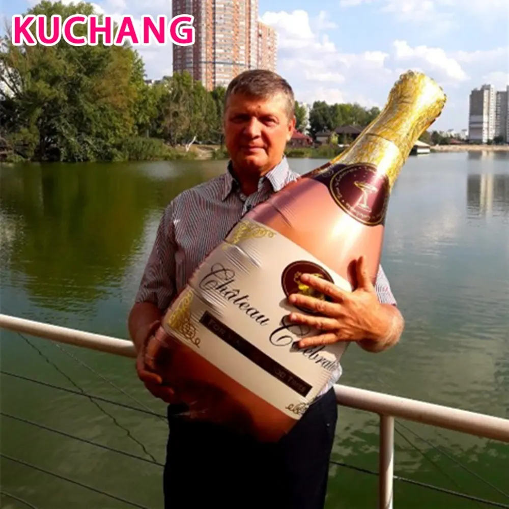 2 шт. надувные шары из алюминиевой фольги в форме чашки шампанского большого