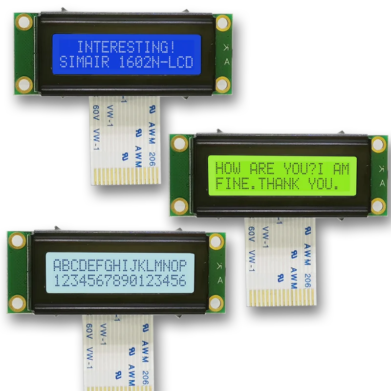Small Size SMH1602-N 5V 1602 Dots 2x16 Characters LCD Display Screen Module 16x2 with LED Yellow Backlight