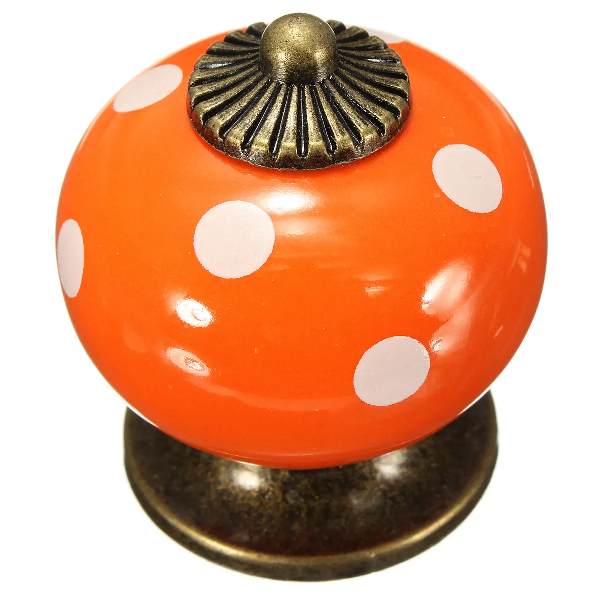 

Hot 1Pcs 34mm Vintage Round Dot Ceramic Door Knobs Cabinet Cupboard Kitchen Drawer Pull Handles Home Decor 7 Colors Hardware