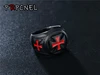 Men's Rings Black color Stainless Steel Red Armor Shield Knight Templar Crusader Cross Ring Punk Jewelry Drop Shipping ► Photo 2/5