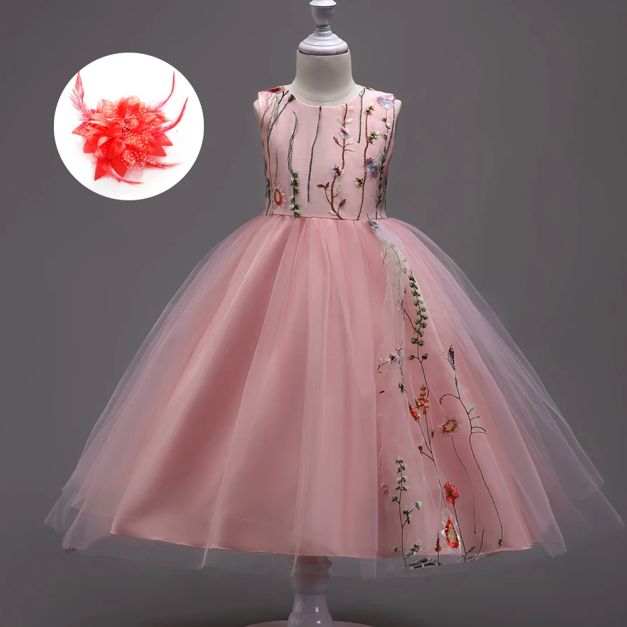 Children New Arrival Girls Dress 2019 Floral Lace Gorgeous Princess Party Kids Evening Gowns for Wedding Dresses | Детская одежда и