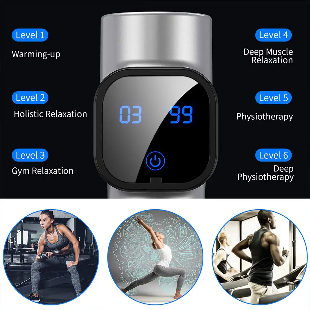 Goyirs Massage Gun LCD touch screen Muscle Massager Muscle Pain Training Exercising Body Relaxation Slimming Shaping 1 Goyirs Massage Gun LCD touch screen Muscle Massager Muscle Pain Training Exercising Body Relaxation Slimming Shaping 3