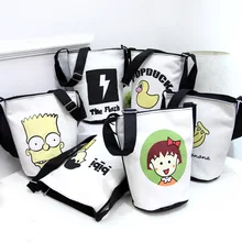 Маленькая сумка Для женщин стиль мультфильм Милый Холщовая Сумка через плечо ведро с печатной картинкой маленькая сумка через плечо