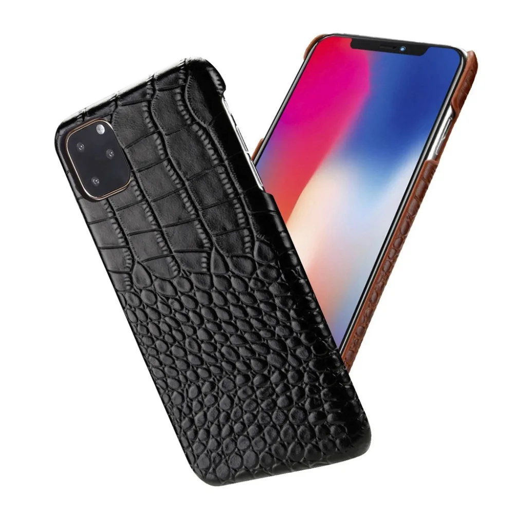 Slim Fit For Cell Phone Cover Genuine Leather Phone Case(Crocodile Skin Style) For iphone 11 pro Brand New And High Quality ZQ2