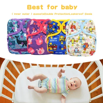 

1Pc Cute Baby Diapers Reusable Nappies Cloth Diaper Washable Infants Children Baby Cotton Training Pants Panties Nappy Changing