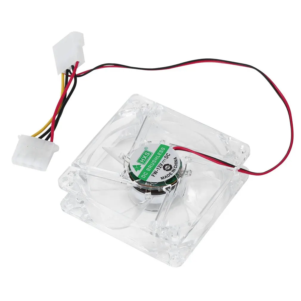 12V 0.20A 80 x 25 mm Computer fan 4 LED Silent PC Case Cooler Cooling Fan Mod blue and colorful light | Компьютеры и офис