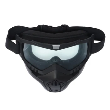

Glasses-mask for riding on Torso motorcycles, collapsible, transparent glass, black