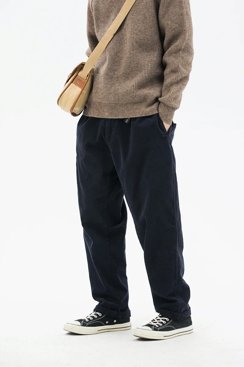

Panda Stock Shu 2019 New Style Japanese-style Retro Autumn And Winter Casual Pants Loose Straight-leg Pants Thick Corduroy Trous