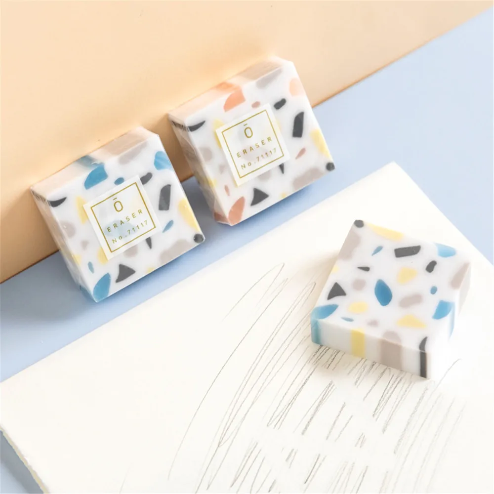 Cute River Stones Pattern Pencil Erasers Students Soft Eraser For Kids Drawing Writing Party Classroom Rewards School Supplies | Канцтовары