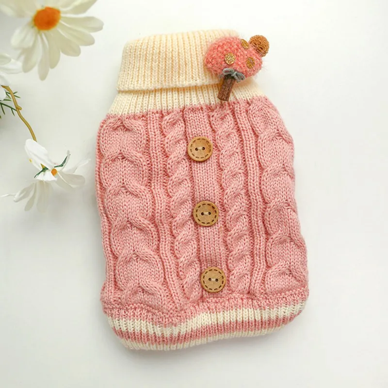 Winter Warm Dog Sweater Small Dog Clothes Puppy Sweater For Pet Dog Knitting Crochet Cloth Christmas Dog Sweater