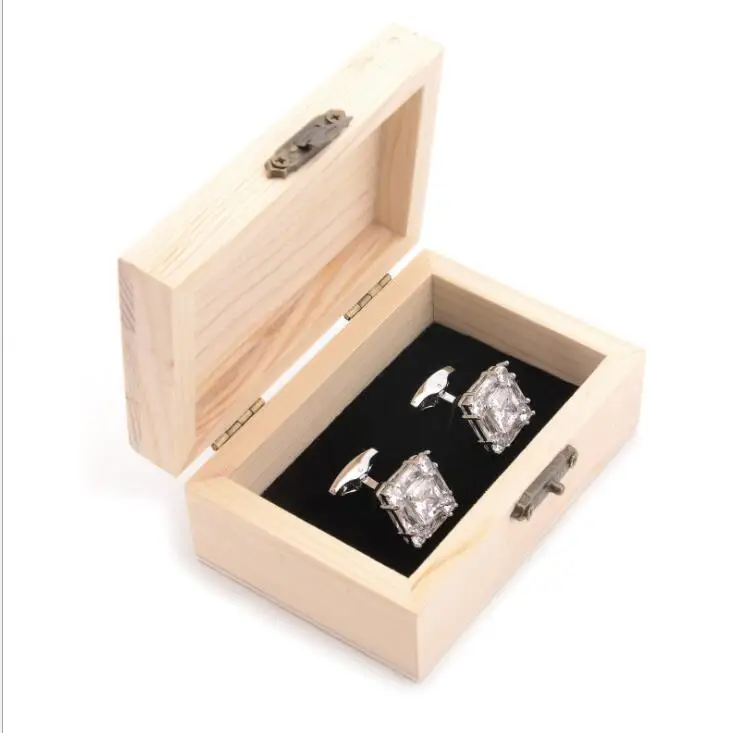 Cufflinks Box Запонки с деревянными элементами/зажим для галстука коробки запонки/зажимы для галстука/коробка для булавок мужской держатель для хранения драгоценностей сумки для переноски подарочные коробки 10 шт - Цвет: Cufflinks Box