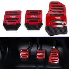 

3Pcs Auto Vehicle Non-slip Pedal Car Pedal Cover Aluminium Alloy Car Foot Treadle Cover Pad Manual Transmission Car-styling