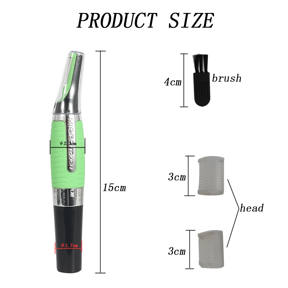 Multifunctional Eyebrow Ear Nose Trimmer Green Removal Clipper Shaver Personal Electric Face Care Hair Trimer 5