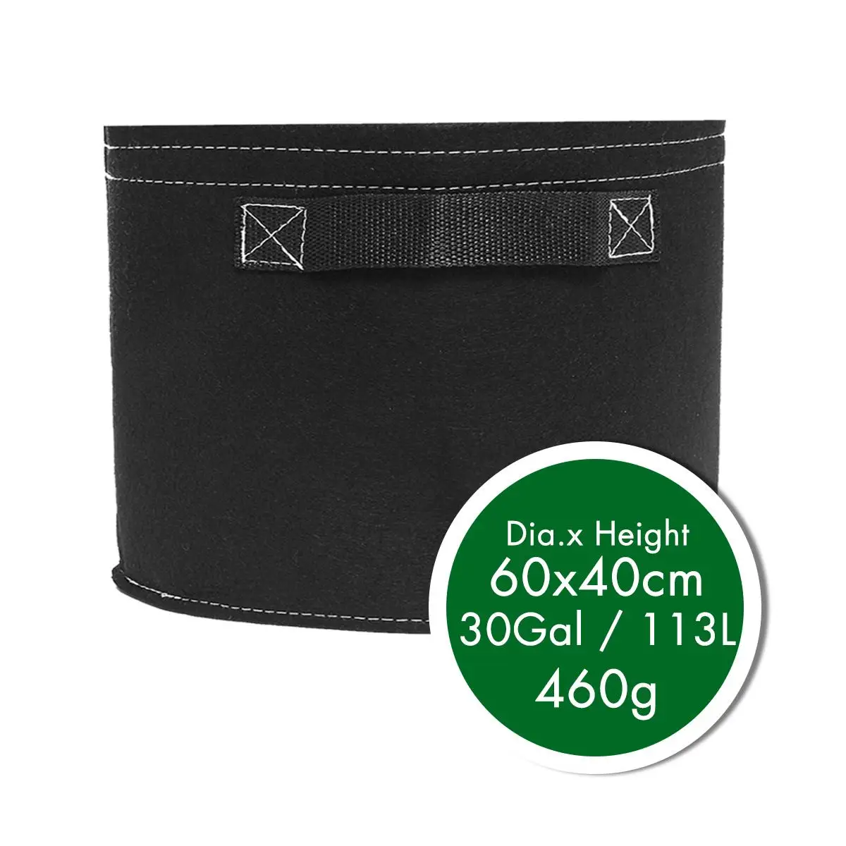 30Gal (60Dx40H) 1-30 галлонов 600GSM ультра толстый 2 мм черный круглый посадочный контейнер нетканый войлочный вазон горшок для выращивания растений рассады - Цвет: 30Gal (60Dx40H)