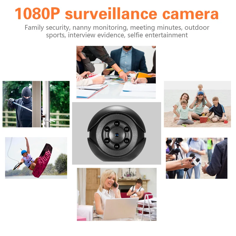 SQ6 мини-камера 1080P видеокамера безопасности маленькая камера ночного видения Обнаружение движения Поддержка TF карта Обнаружение движения