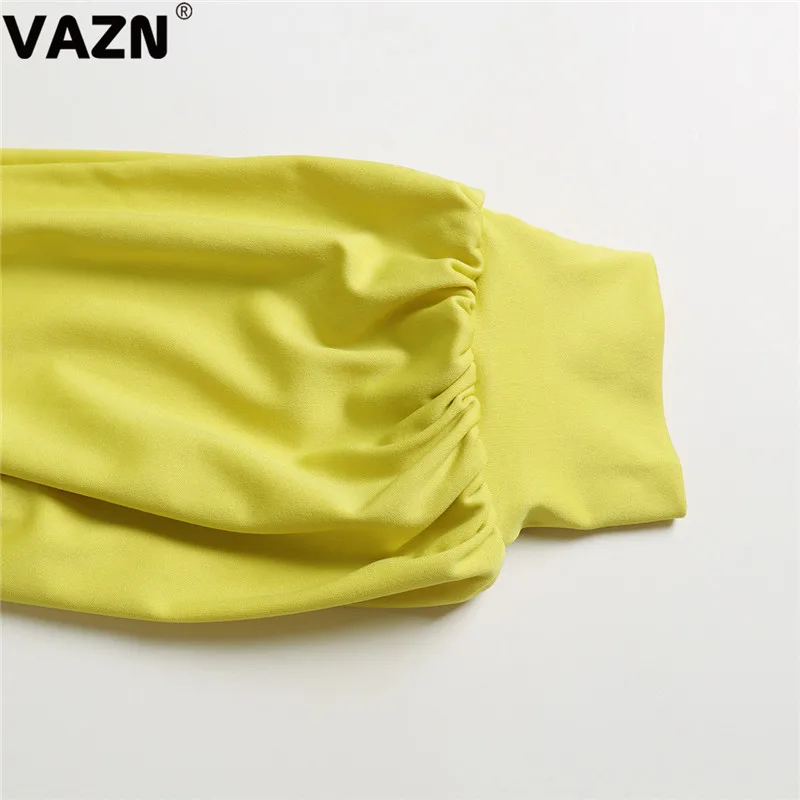 VAZN, новинка, элегантный бренд, высокое качество, сексуальный стиль, женский комбинезон, сплошной, полный рукав, шифон, широкие, Комбинезоны