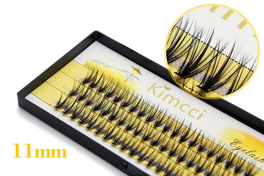 Kimcci 60 пряди, норковые ресницы для наращивания, натуральные, 3D, русский объем, искусственные ресницы, индивидуальные, 20D, Кластерные ресницы, макияж, Cilios