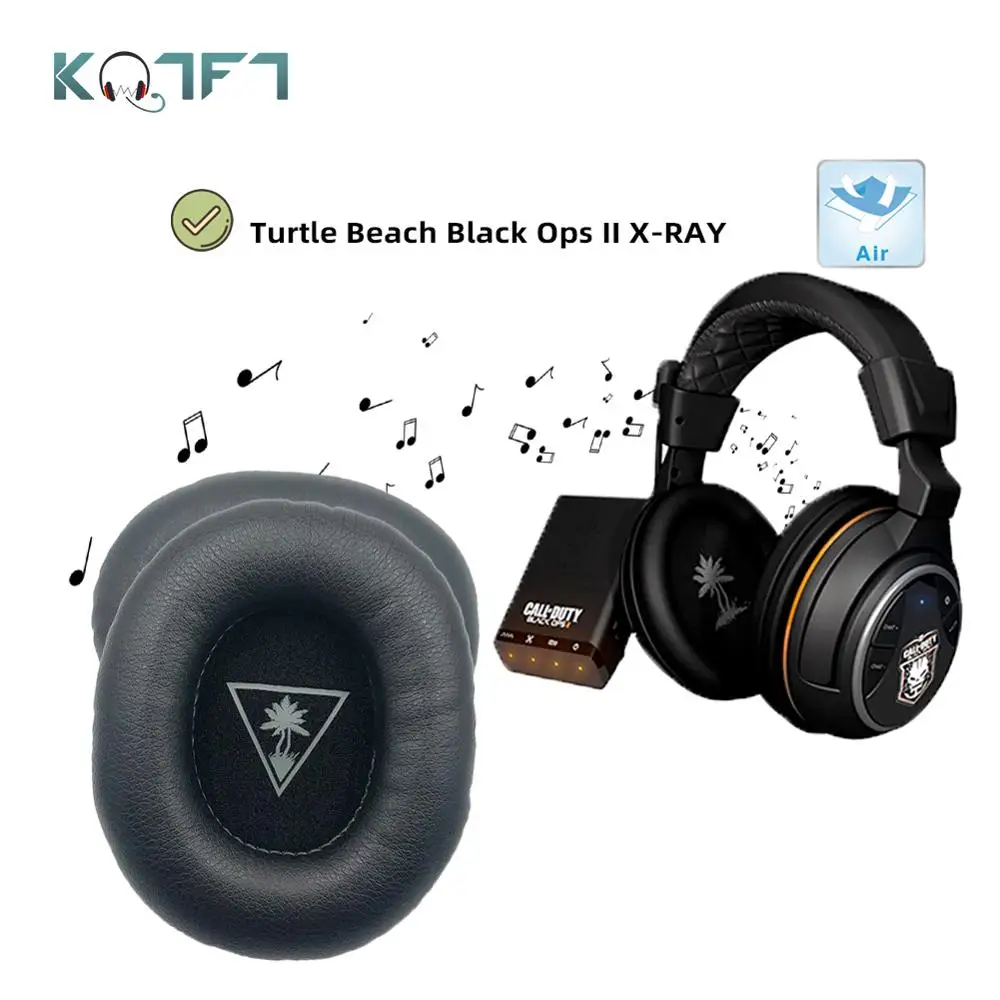 KQTFT 1 Pair of Replacement Ear Pads for Turtle Beach Black Ops II X RAY XRAY Headset EarPads Earmuff Cover Cushion Cups