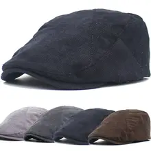 Мужская однотонная хлопковая кепка Гэтсби Гольф таксистка берет газетчика плюща шляпа вождения солнце плоская