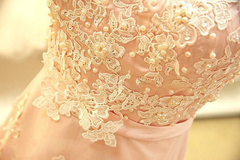 Платье подружки невесты, vestido longo, сексуальное, новинка, розовое кружевное свадебное платье, реальные фотографии