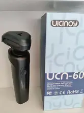 UICINOY maquinilla de afeitar eléctrica de afeitar para hombres IPX7 impermeable lavable desmontable de precisión barba Trimmer pelo hombre afeitadora rotatoria