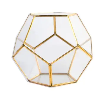 

Antique Antique jewelry box Brass Glass Terrarium Container Desktop Planter for Succulent Fern Moss Air Plants Holder Miniature