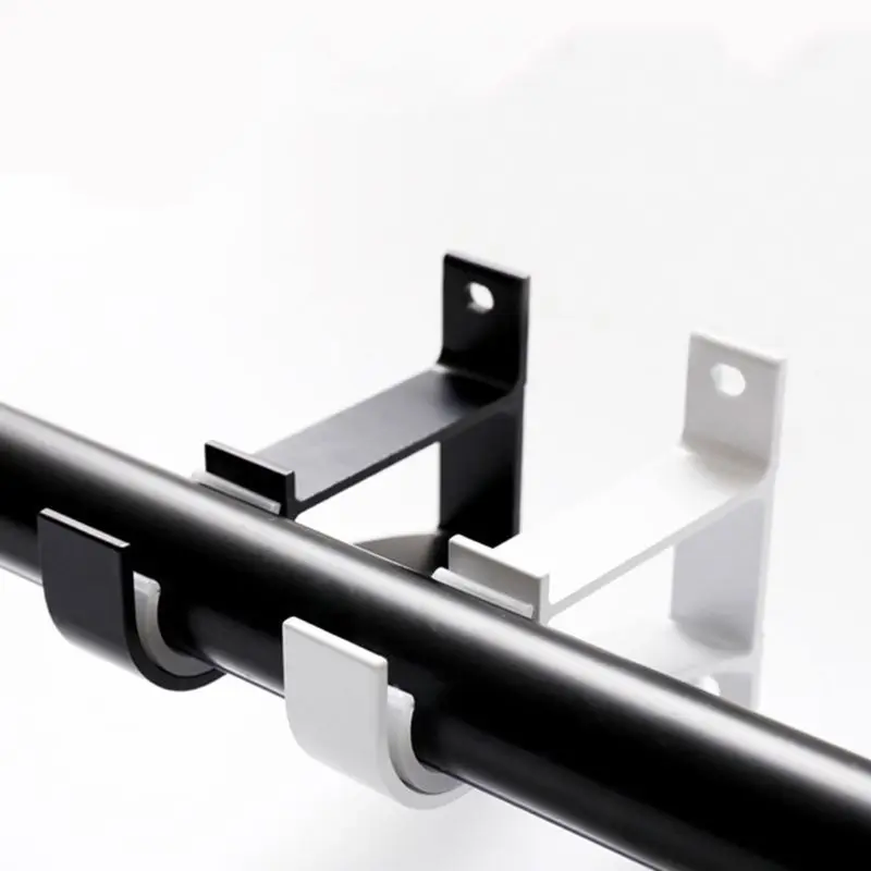 4pcs/set Curtain Rod Brackets Hook Hanger Holder Ceiling Mounted Home Decor Y98E |