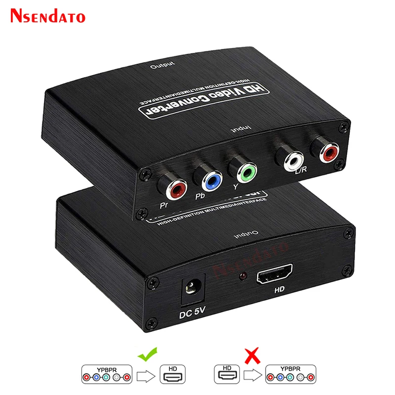 Vídeo Componente para Conversor Compatível com Hdmi Vídeo para Vídeo hd Conector de Áudio Adaptadores Ps3 Rca Ypbpr