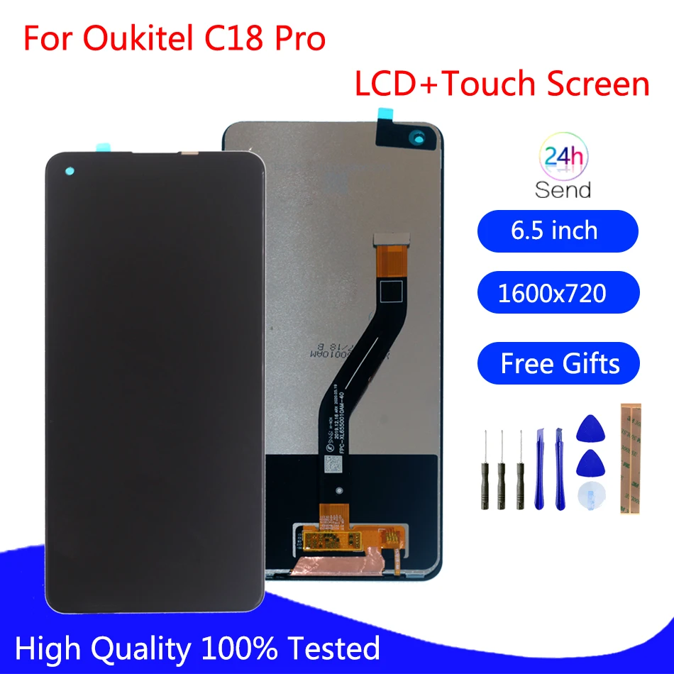 

Original Display For OUKITEL C18 PRO LCD Display Glass Touch Screen Digitizer Replacement For Oukitel C18 Pro Screen LCD Display