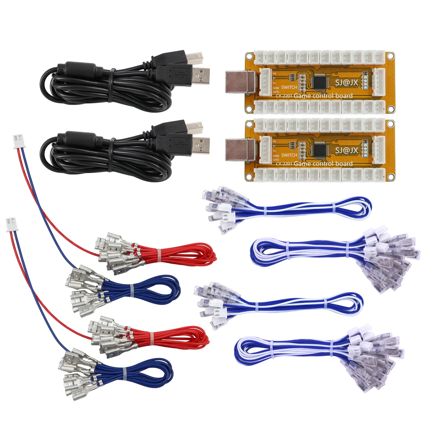 Sj Jx Arcade Game Usb Encoder 2 Player Gamepad Led Button Cable Joystick Controller For Nintendo Switch Pc Ps3 Raspberry Pi Replacement Parts Accessories Aliexpress