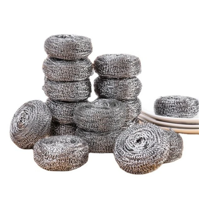 72 Pack Stainless Steel Sponges, Steel Wool Scrubber, Scrubbing Scouring  Pad for Pots, Pans and Ovens Great for Kitchen, Bathroom, Outdoors by