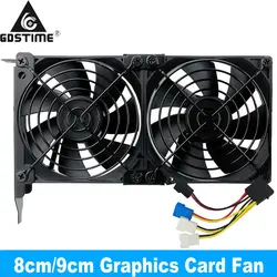 Enfriador VGA Universal para ordenador de escritorio, 8CM, 9CM, Ultra silencioso, 80MM, 90MM, 92MM, chasis, tarjeta gráfica PCI, ventilador de refrigeración, compañero